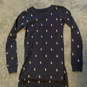 Ralph Lauren Polo Pony Stretch Jersey Sleep Set - Navy
